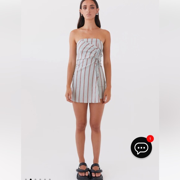 Pepper Mayo NWOT Stripe Tube Mini Dress - Picture 2 of 4